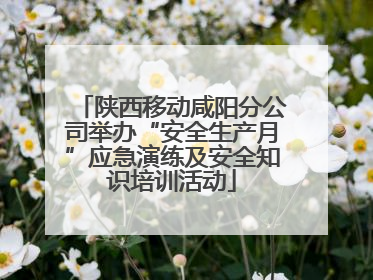 陕西移动咸阳分公司举办“安全生产月”应急演练及安全知识培训活动